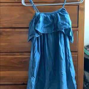 Blue jean off the shoulder dress